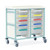 Caretray Trolley - Mild Steel, Standard Level, Double Column 8 x 100mm, 2 x 160mm Trays