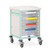Caretray Trolley - Mild Steel, Low Level, Single Column  3 x 100mm, 1 x 150mm Trays