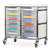 Caretray Trolley - Stainless Steel, Standard Level, Double Column  6 x 100mm, 4 x 150mm Trays