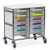 Caretray Trolley - Stainless Steel, Standard Level, Double Column 8 x 100mm, 2 x 150mm Trays