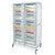 Caretray Rack - Mild Steel, Mobile, Double Column  12 x 100mm, 8 x 150mm Trays