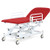 Examination & Treatment Couch, Two Section, Mobile, Bariatric,  Electric with Electric Backrest, Hand Switch, Flame Red