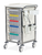 Caretray Trolley - Phlebotomy,  Stainless Steel, 6 x 100mm Trays, No Door