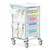 Caretray Trolley - Phlebotomy,  Stainless Steel, 4 x 100mm, 1 x 150mm Trays, Electronic Push Button Lock