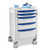 Procedure Carts - Emergency Cart - Treatment Cart - 2 x 76mm, 2 x 152mm, 1 x 229mm Drawers, Slate Blue Handles, CAM Lock