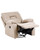 Reclining Armchair, Manual, Vinyl Schwarz & VP Fabric Beige