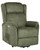 Rise & Reclining Armchair, Electric, Vinyl Leinen & VP Fabric Green
