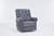 Rise & Reclining Armchair, Electric, Vinyl Schwarz & VP Fabric Grey