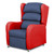 Reclining Armchair, Waterfall Back, Wide Arm, Electric, Vinyl Leinen & VP Fabric Green