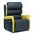 Rise & Reclining Armchair, Waterfall Back, Bariatric, Electric, 710mm, Vinyl Melon & VP Fabric Grey