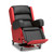 Rise & Recline Porters Armchair, Waterfall Back, Handset Operated, Vinyl Melone & VP Fabric Navy Blue