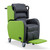 Rise & Recline Porters Armchair, Waterfall Back, Handset Operated, Vinyl Melone & VP Fabric Beige