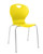 Abbas, Four Leg, Plastic Shell - Yellow