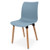 Bradford, Four Leg, Wooden, Plastic Shell - Pigeon Blue