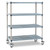 Polymer Racking - MetroMax Q, Mobile Unit - 1730mm High, 4 x Grid Shelf - Shelf Size 1066 x 610mm