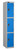Hasp & Staple Lock, Three Compartments, Single Bank, Blue Door