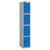Hasp & Staple Lock, Four Compartments, Single Bank, Blue Door