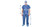 Soft Disposable Blue Scrub Suit Set without Pockets XL