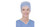 Cluster Keyback Wide-Forehead Surgical Cap with Elastic Back Blue