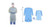 Bilaminate Breathable-Back Impervious Cover Gown Blue, Large