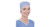 Cluster Keyback Short-Forehead Surgical Cap with Elastic Back Green