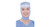Cluster Keyback Surgical Hood with Sweatband Blue