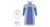 OPS Essential Poly-Reinforced Surgical Gown with Facemask and Thumb Loops XLL
