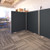 Floor standing fabric screen 1800mm high x 1200mm wide - black