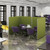Floor standing fabric screen 1200mm high x 1000mm wide - made to order