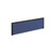 Straight fabric desktop screen 1800mm x 380mm - blue fabric with silver aluminium frame