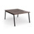 Connex Angled 1200 x 1600 x 725mm Back to Back Desk (2 x 1200mm) - Black Frame / Walnut Top