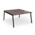 Connex Angled 1400 x 1600 x 725mm Back to Back Desk (2 x 1400mm) - Black Frame / Walnut Top