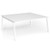 Connex Angled 1800 x 1600 x 725mm Back to Back Desk (2 x 1800mm) - White Frame / White Top
