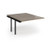 Connex Angled 1200 x 1600 x 725mm Back to Back Add On Bay - Black Frame / Nebraska Oak Top