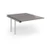 Connex Angled 1200 x 1600 x 725mm Back to Back Add On Bay - Silver Frame / Grey Oak Top