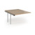 Connex Angled 1200 x 1600 x 725mm Back to Back Add On Bay - Silver Frame / Kendal Oak Top