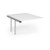 Connex Angled 1200 x 1600 x 725mm Back to Back Add On Bay - Silver Frame / White Top