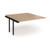 Connex Angled 1400 x 1600 x 725mm Back to Back Add On Bay - Black Frame / Beech Top