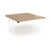 Connex Angled 1400 x 1600 x 725mm Back to Back Add On Bay - White Frame / Beech Top