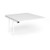 Connex Angled 1400 x 1600 x 725mm Back to Back Add On Bay - White Frame / White Top