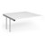 Connex Angled 1600 x 1600 x 725mm Back to Back Add On Bay - Silver Frame / White Top