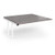 Connex Angled 1600 x 1600 x 725mm Back to Back Add On Bay - White Frame / Grey Oak Top