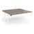 Connex Angled 1600 x 1600 x 725mm Back to Back Add On Bay - White Frame / Nebraska Oak Top