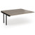 Connex Angled 1800 x 1600 x 725mm Back to Back Add On Bay - Black Frame / Nebraska Oak Top