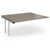 Connex Angled 1800 x 1600 x 725mm Back to Back Add On Bay - Silver Frame / Nebraska Oak Top Description | Specification | Returns | Q&A