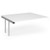 Connex Angled 1800 x 1600 x 725mm Back to Back Add On Bay - Silver Frame / White Top