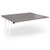 Connex Angled 1800 x 1600 x 725mm Back to Back Add On Bay - White Frame / Grey Oak Top