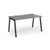 Connex Angled 1400 x 800 x 725mm Single Desk - Black Frame / Grey Oak Top