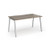 Connex Angled 1400 x 800 x 725mm Single Desk - Silver Frame / Nebraska Oak Top