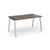 Connex Angled 1400 x 800 x 725mm Single Desk - Silver Frame / Walnut Top